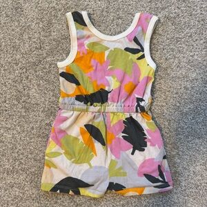 Tea Collection Multicolor Floral Kids Romper 3T